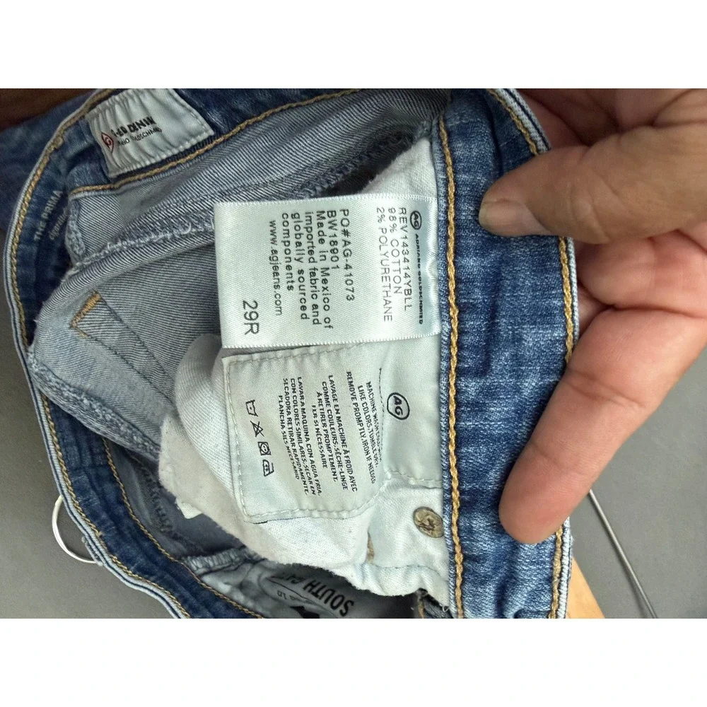 AG Adriano Goldschmied‎ The Prima Cigarette Leg Jeans Blue Medium Wash Size 29R